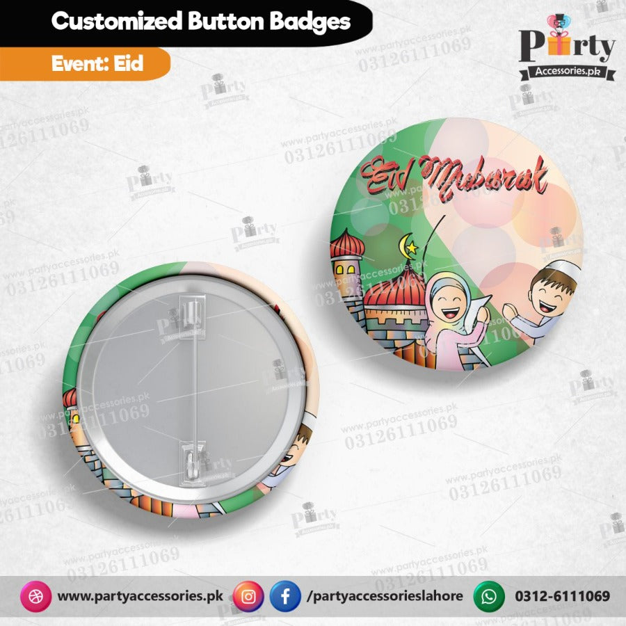 eid mubarak button badges 