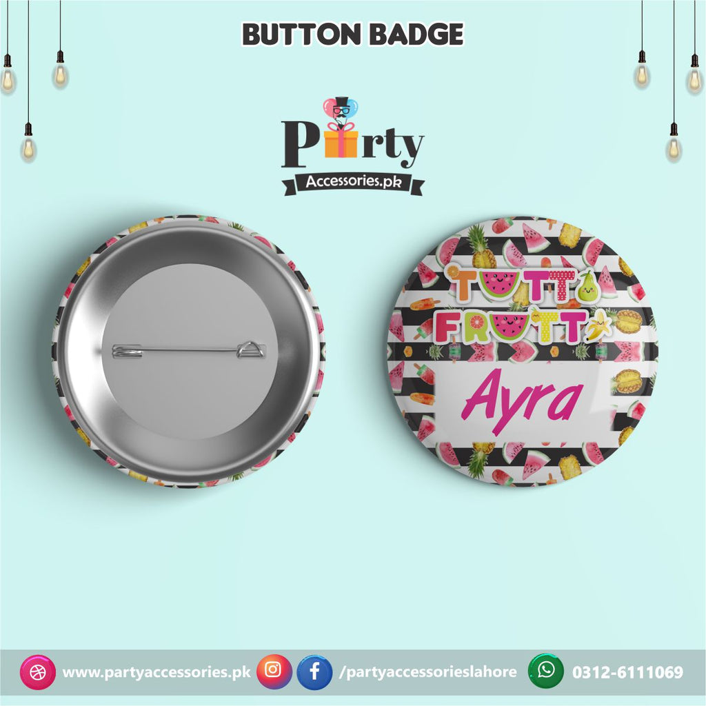 Tutti fruiti theme Customized Button Badge