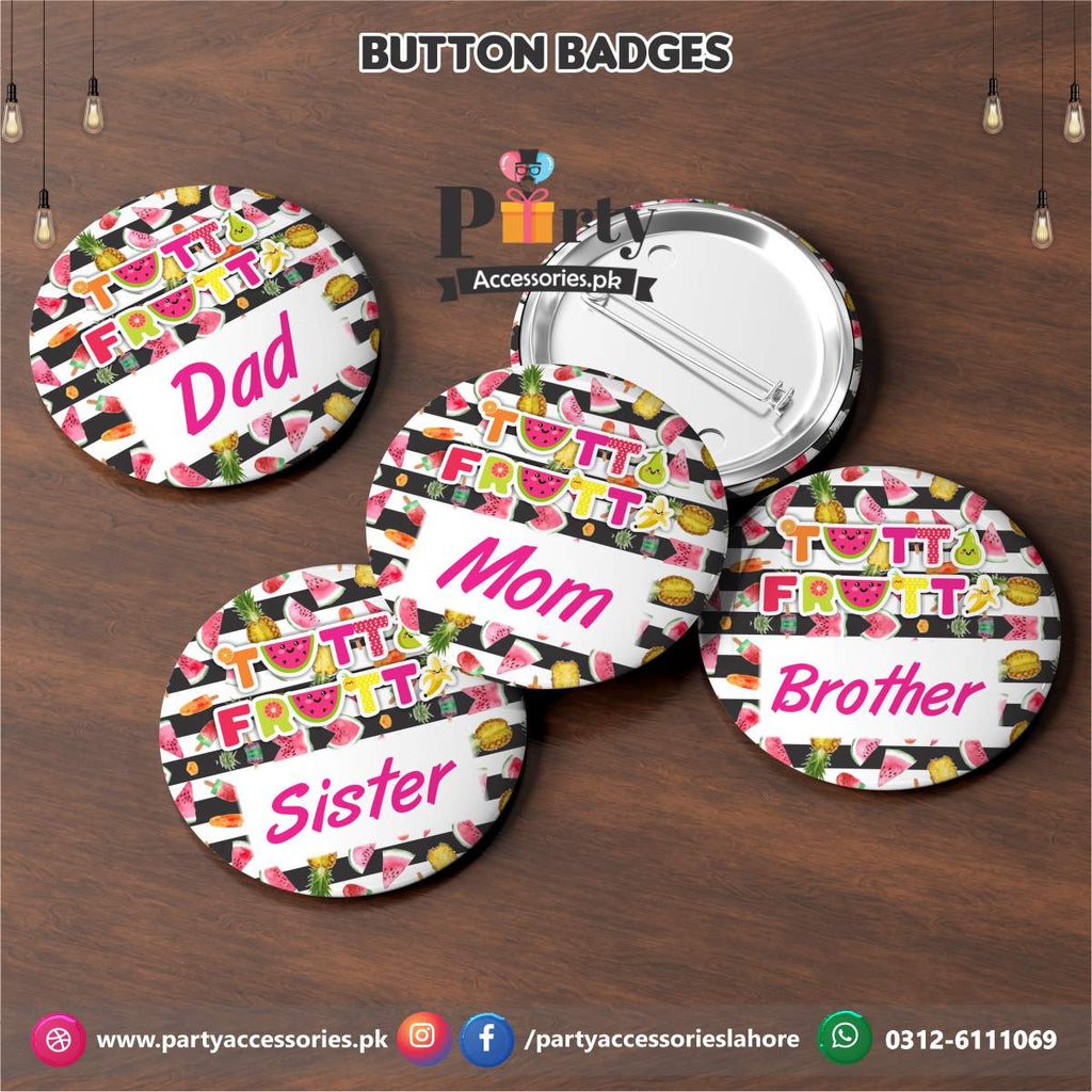 Customized Tutti Fruity theme button badges 