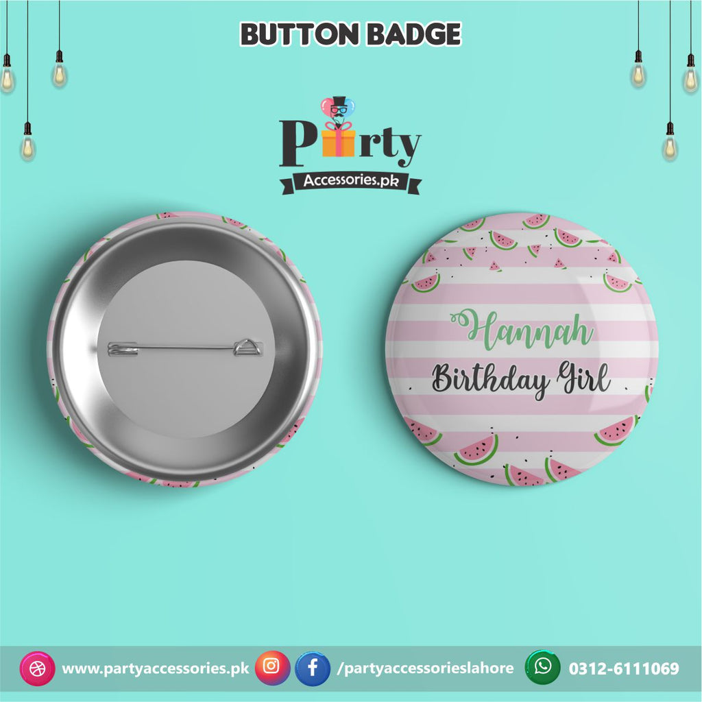 One in a Melon theme Customized Button Badge