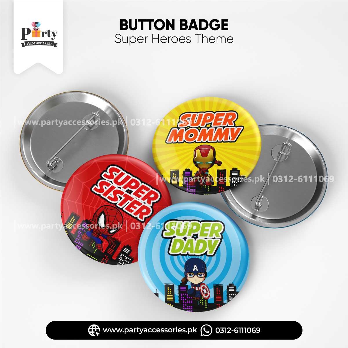 Avengers customized button badges 