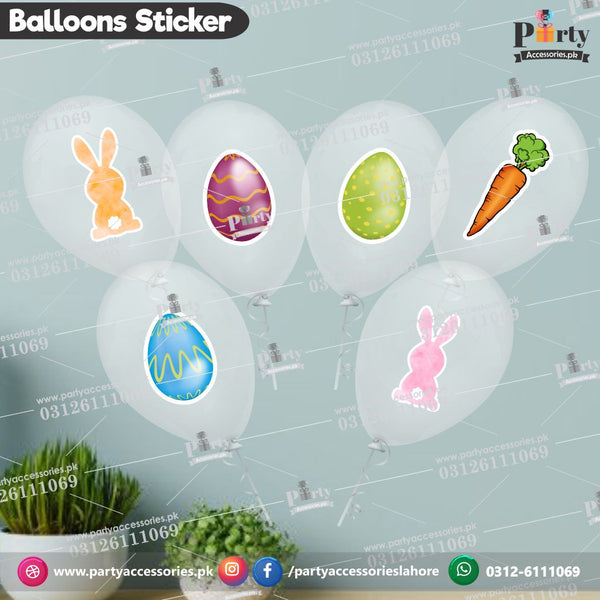 Easter theme transparent balloons with stickers