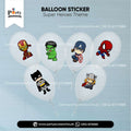 balloon stickers in superheroes theme 