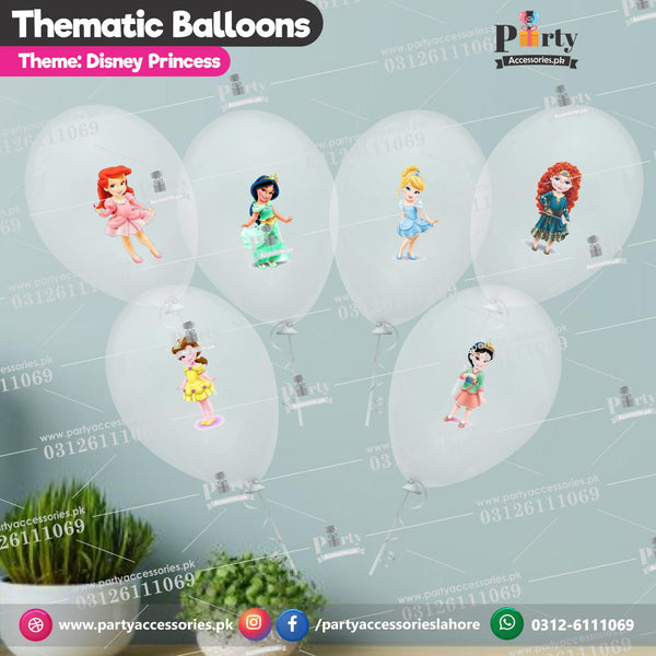 Princess theme transparent balloons with stickers 