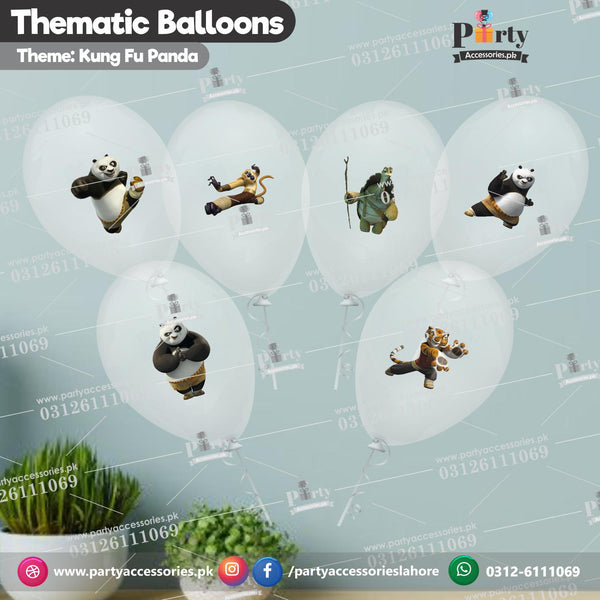 Kung Fu Panda theme transparent balloons with stickers
