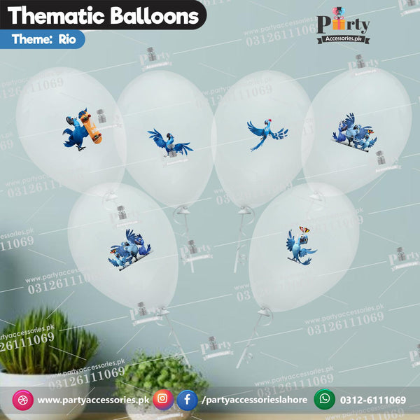 Rio theme transparent balloons with stickers 