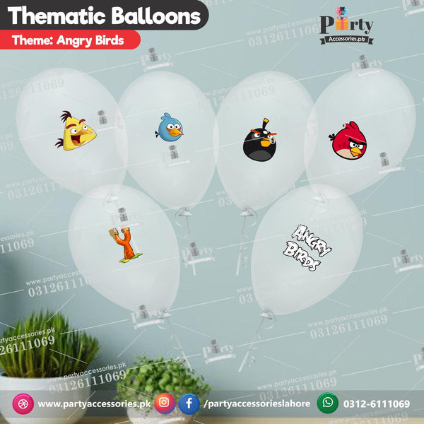 Angry Birds theme transparent balloons with stickers 