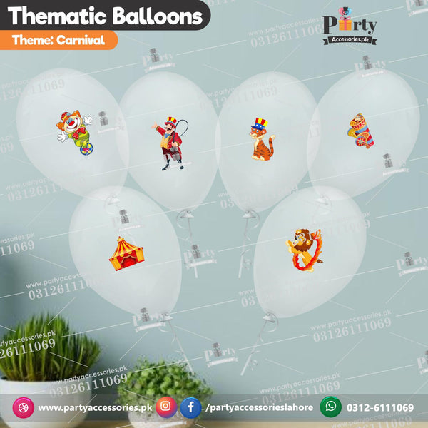 Circus Carnival theme transparent balloons with stickers 