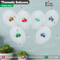 Baby cars theme transparent balloons with stickers 