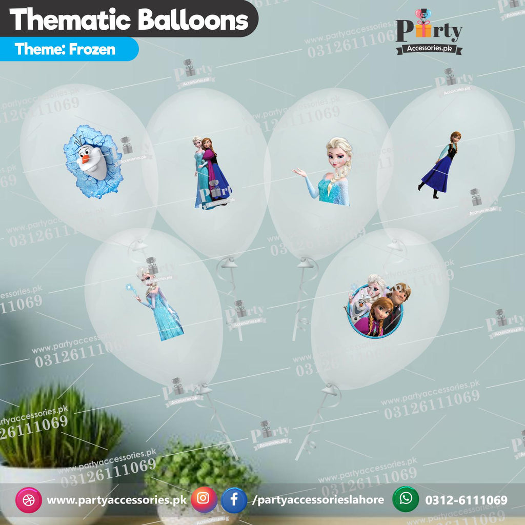Frozen theme transparent balloons with stickers wall arch decoration 