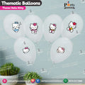 Hello Kitty theme transparent balloons with stickers