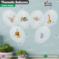 Jungle theme transparent balloons with stickers