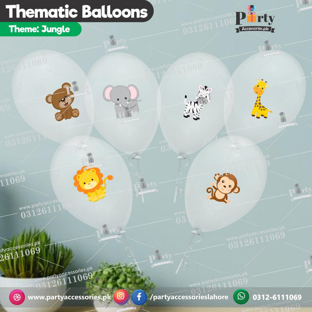 Safari theme transparent balloons with stickers 