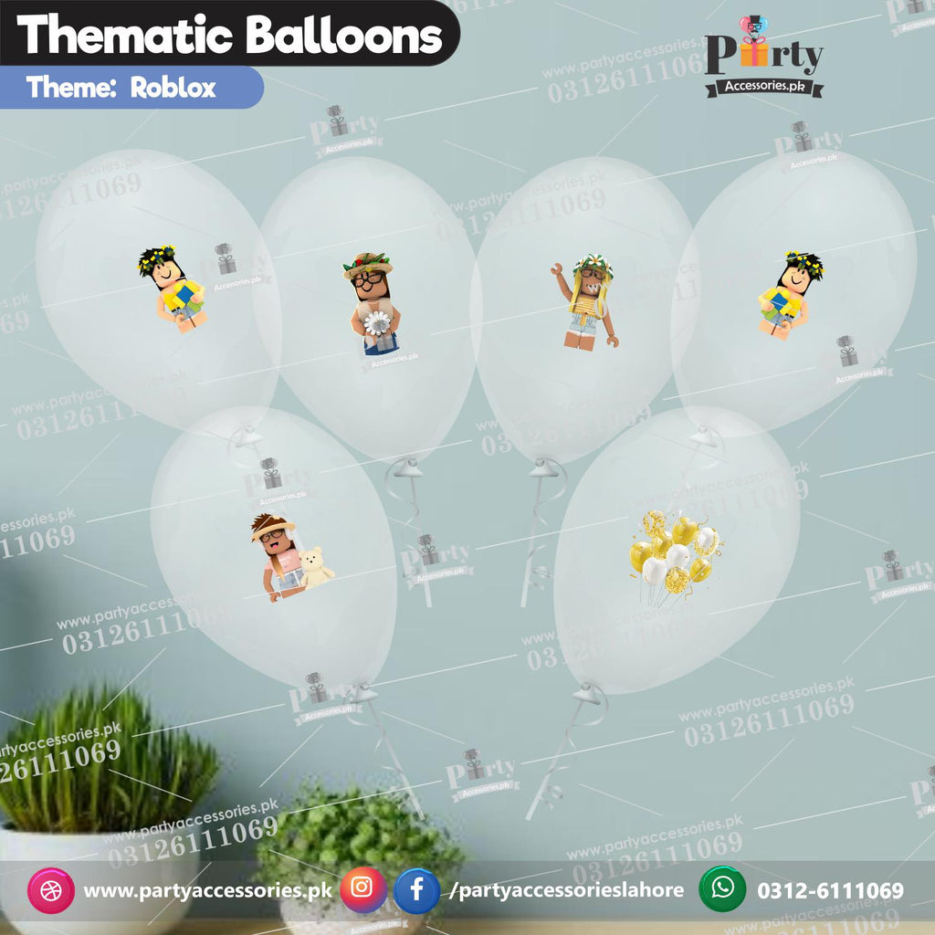 Roblox transparent balloons with stickers 