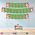  Bunting banner in One in a melon theme birthday party with cutouts