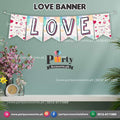 LOVE written wall Decoration Bunting banner for anniversaries or special occasions
