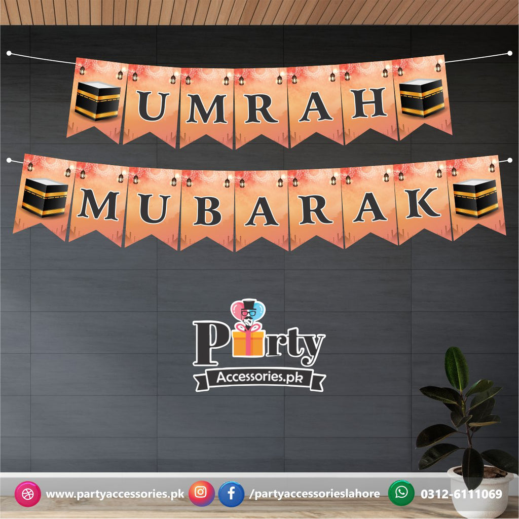 Umrah Mubarak Wall decoration bunting banner –