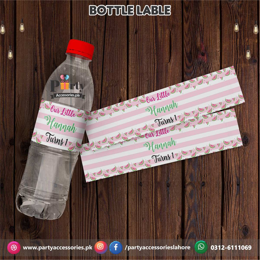 One in a Melon theme Customized Bottle Label wraps