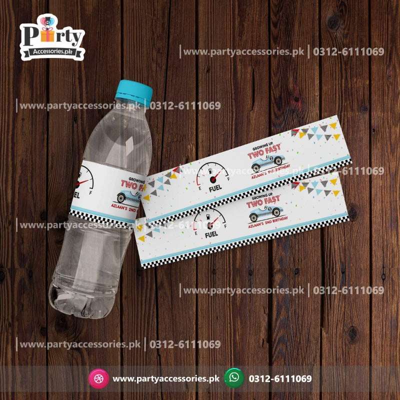 Two Fast theme Customized Bottle Label wraps