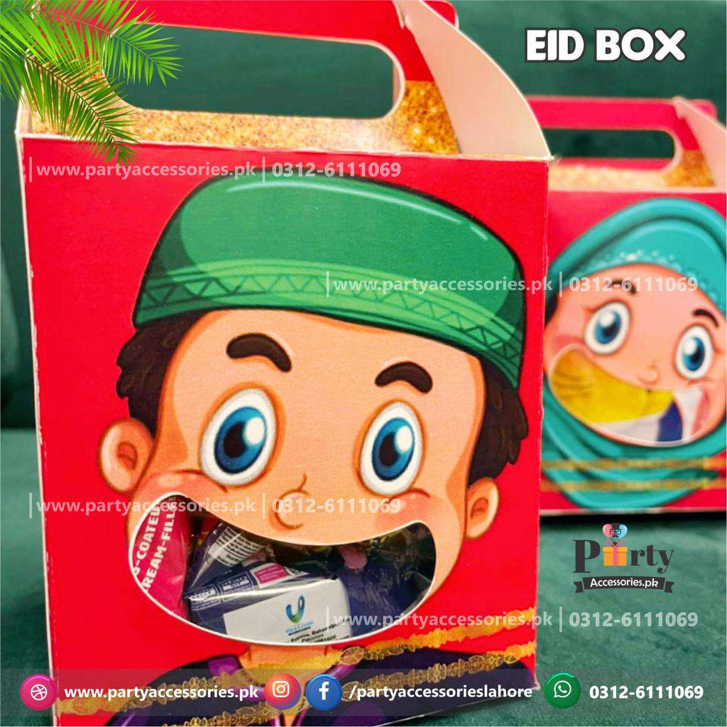 Customized Eid Goody Boxes | Eid Mubarak Favor Boxes with transparent Window