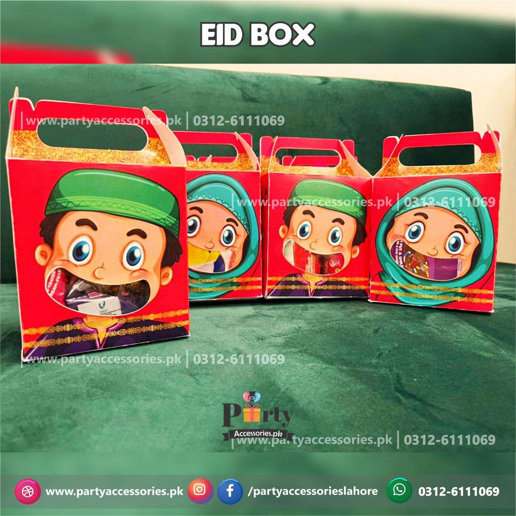 Customized Eid Goody Boxes | Eid Mubarak Favor Boxes with transparent Window