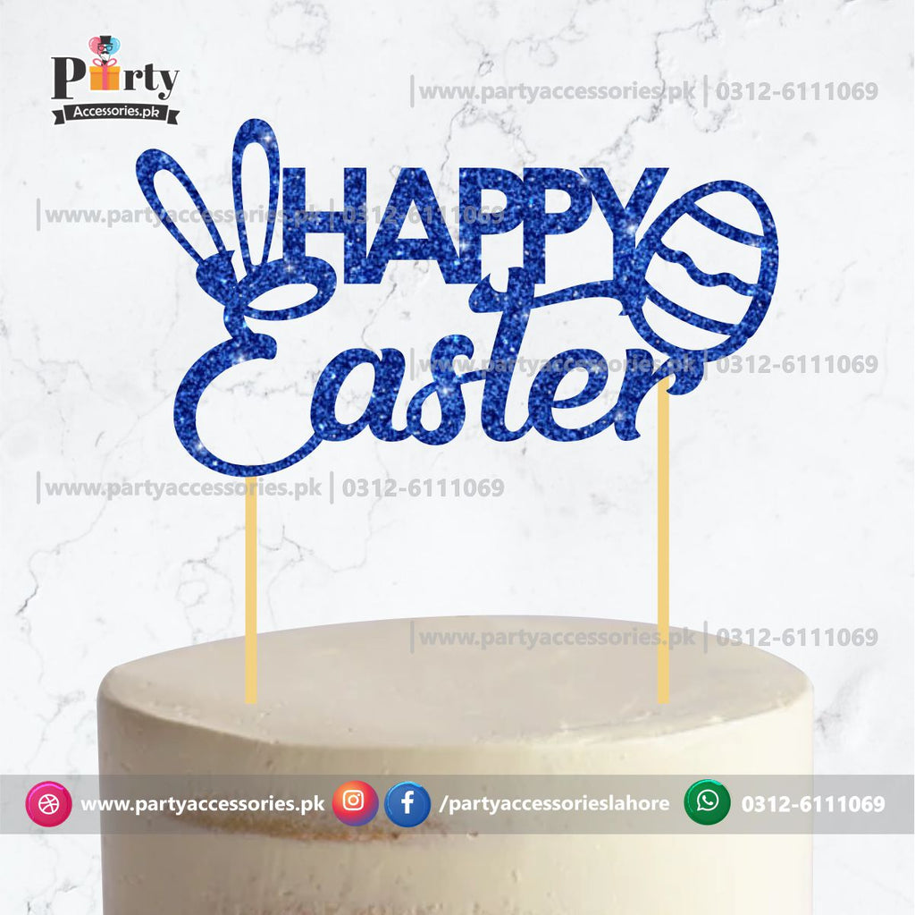 Happy Easter Cake topper glitter