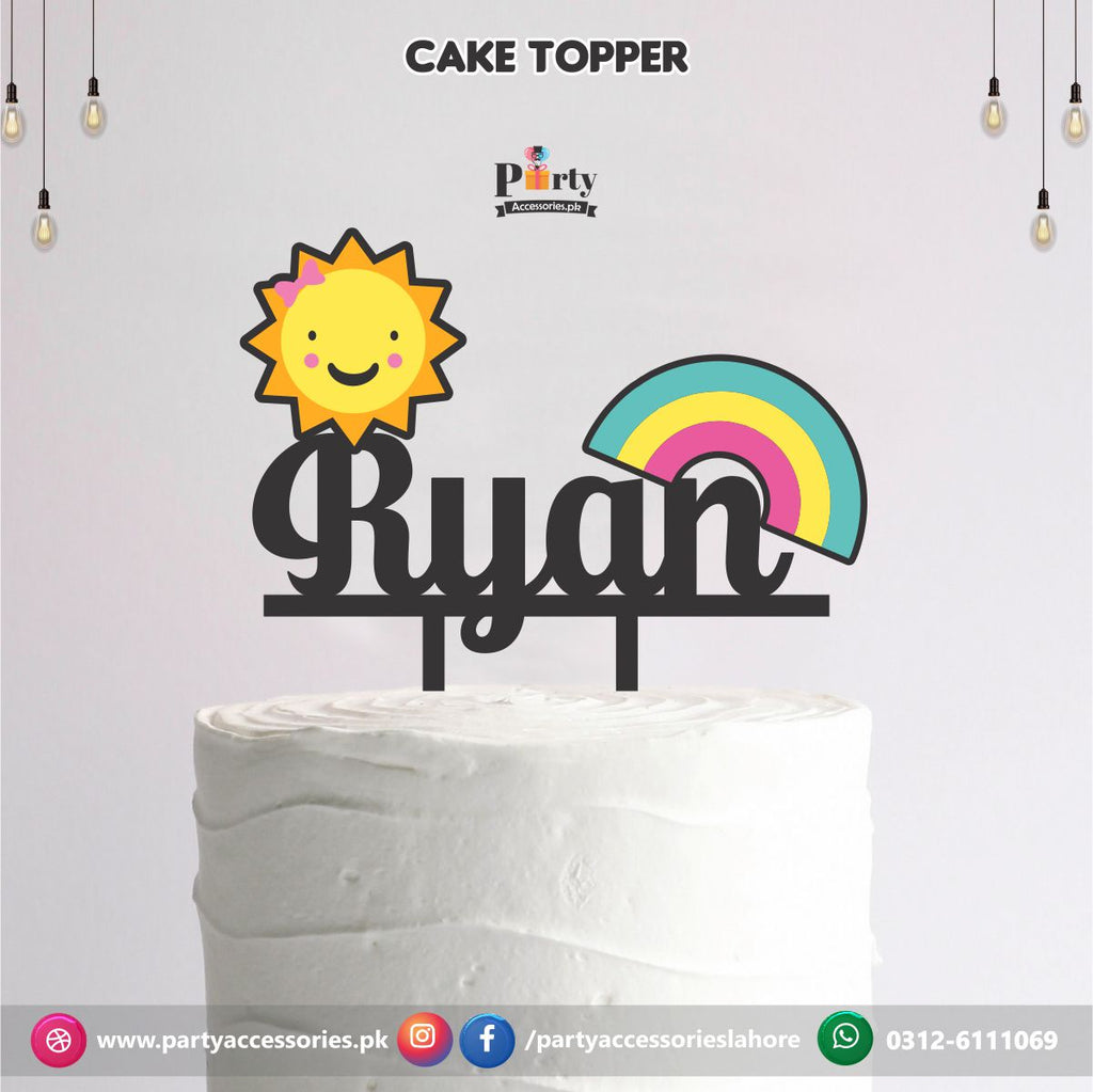 rainbow cake topper