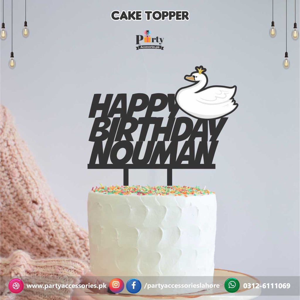 Swan theme cake topper 