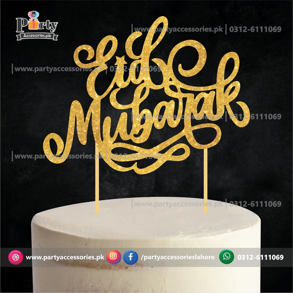 Eid Decorations 2022 | Mubarak Cake topper glitter