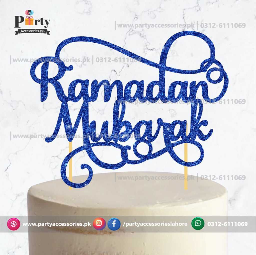 Ramadan Decorations 2025 | Ramadan Mubarak Cake topper glitter