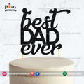 Best Dad Ever cake topper | Fathers day glitter cake topper