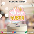 Swan theme card cake topper