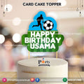 Customized Football theme birthday cake topper customized on card