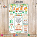 Customized Wild One theme birthday Fact board / Milestone Board in White