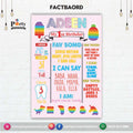 Pop It Party theme Fact board / Milestone Board / Chalkboard
