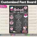 Customized Hello Kitty theme birthday Fact board / Milestone Board