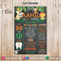 Customized Wild One theme birthday Fact board / Milestone Board in Black