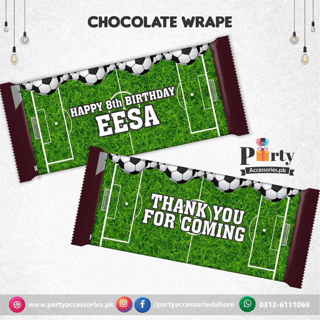 Customized Football theme chocolate wraps