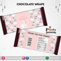 Customized chocolate wraps in Swan birthday theme