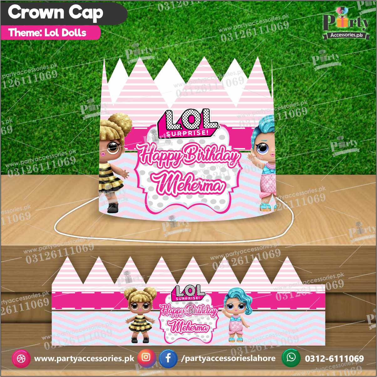 Lol Dolls theme customized Crown cap
