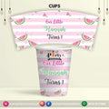 Paper cups in One in a melon Theme Birthday Party