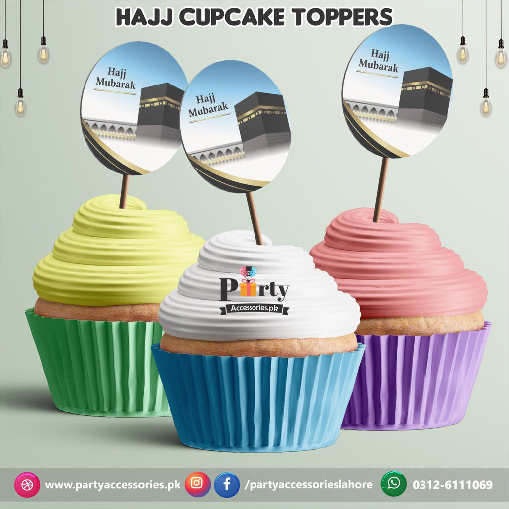 Hajj Mubarak cupocake Toppers
