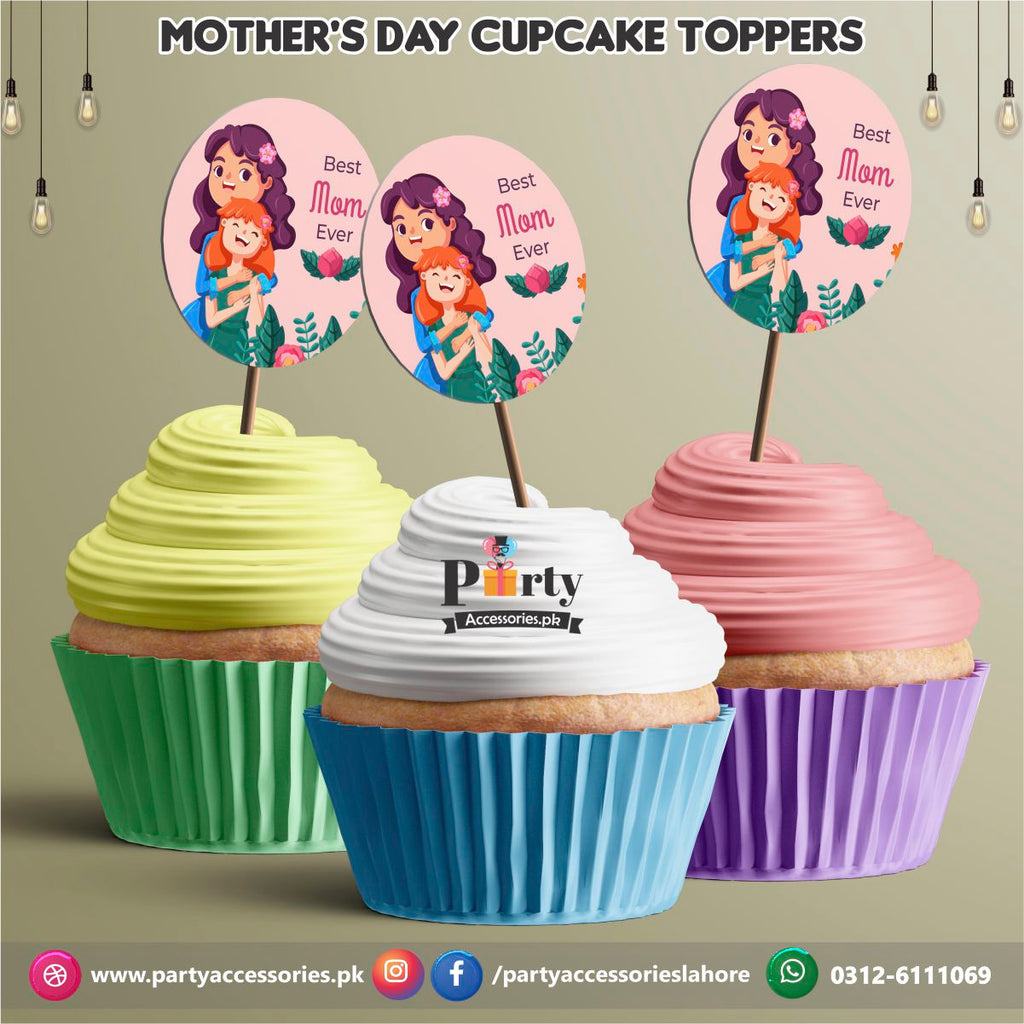 Mother day Cup Cake toppers