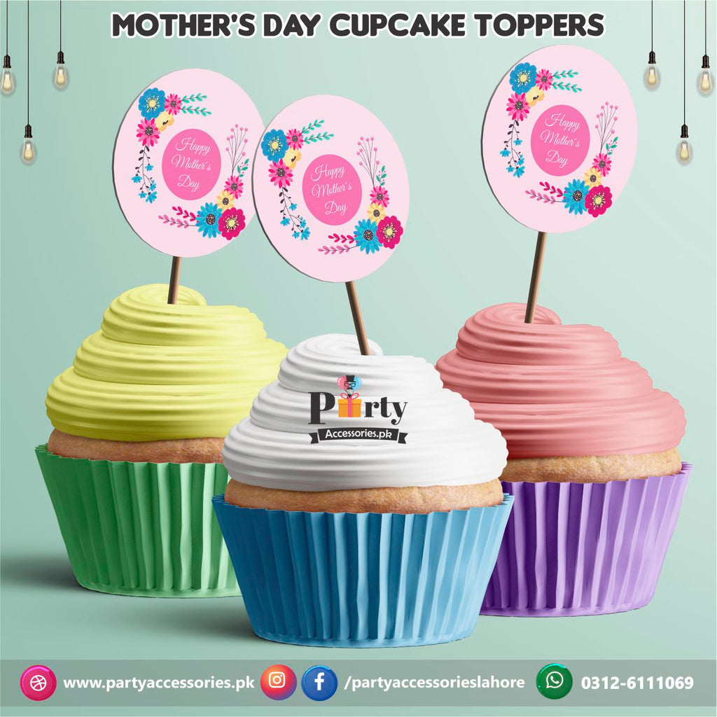 Mother day Cup Cake toppers