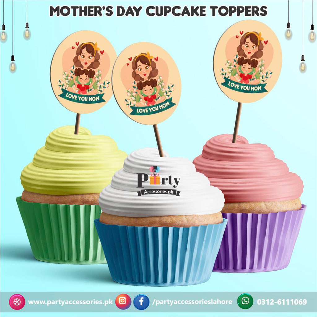 Mother day Cup Cake toppers