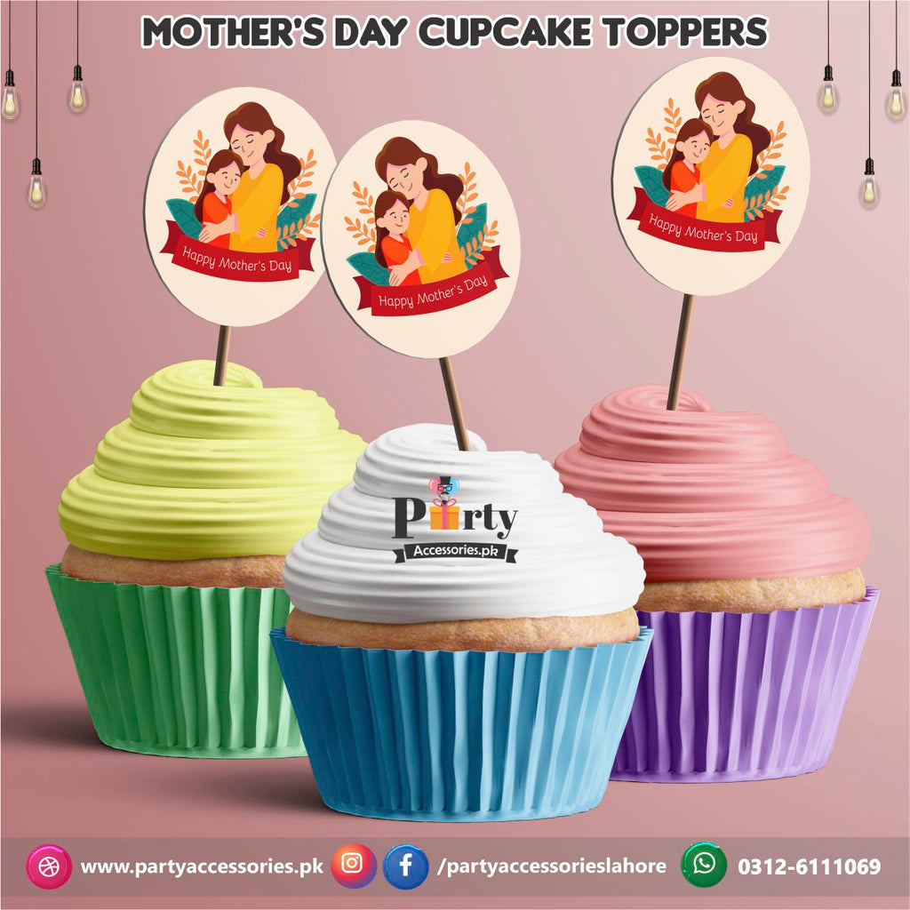 Mother day Cup Cake toppers
