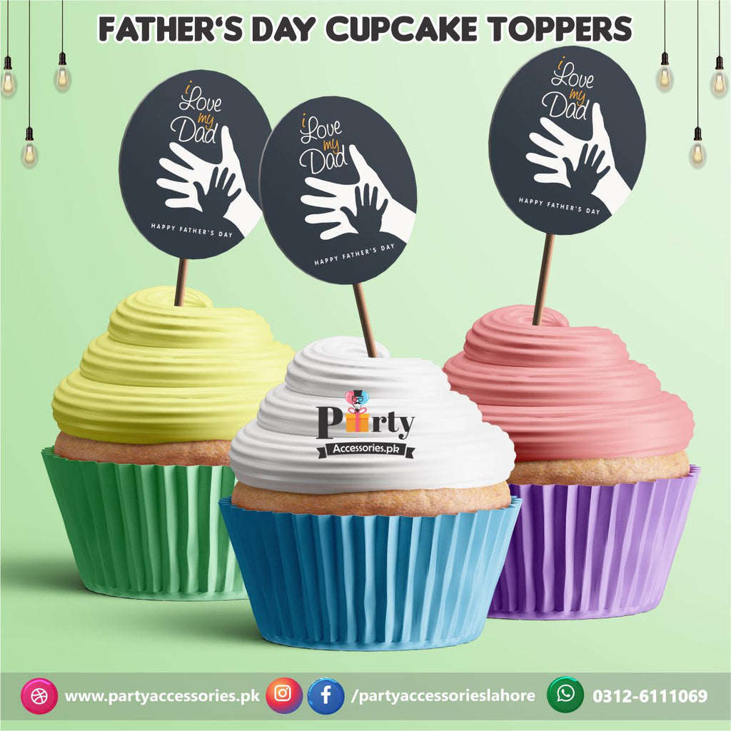 Father's Day Mustache Cupcake Toppers Party Printables 