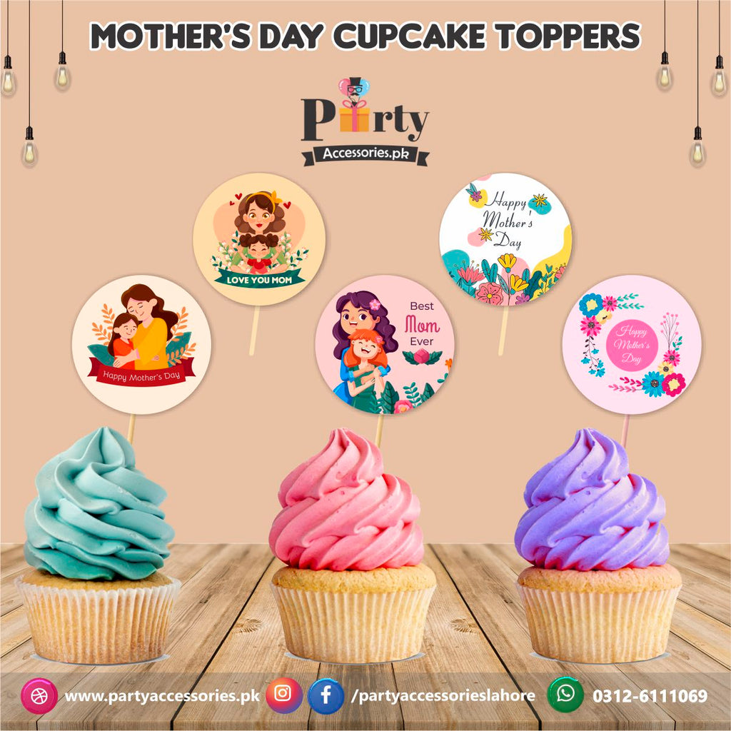 Mother day Cup Cake toppers