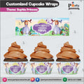 Customized Sofia The First theme Cupcake wraps