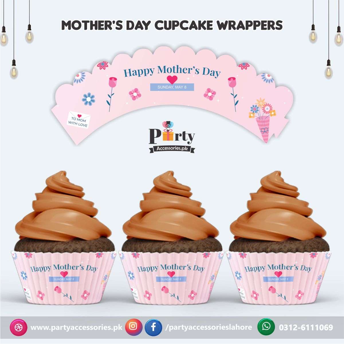 Mother day Cup Cake Wraps | mother day decorations